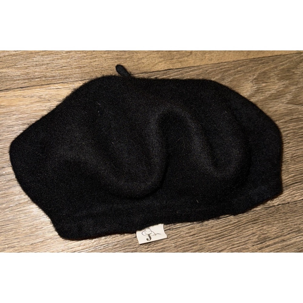 Jacobson Hat Co Beret  100% Wool Hat Black Adult One Size Fashion Classic Warm